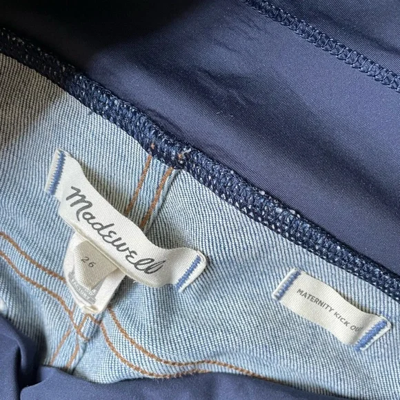Women's Madewell Blue Kickout Maternity Jeans 26 - Picture 4 of 5